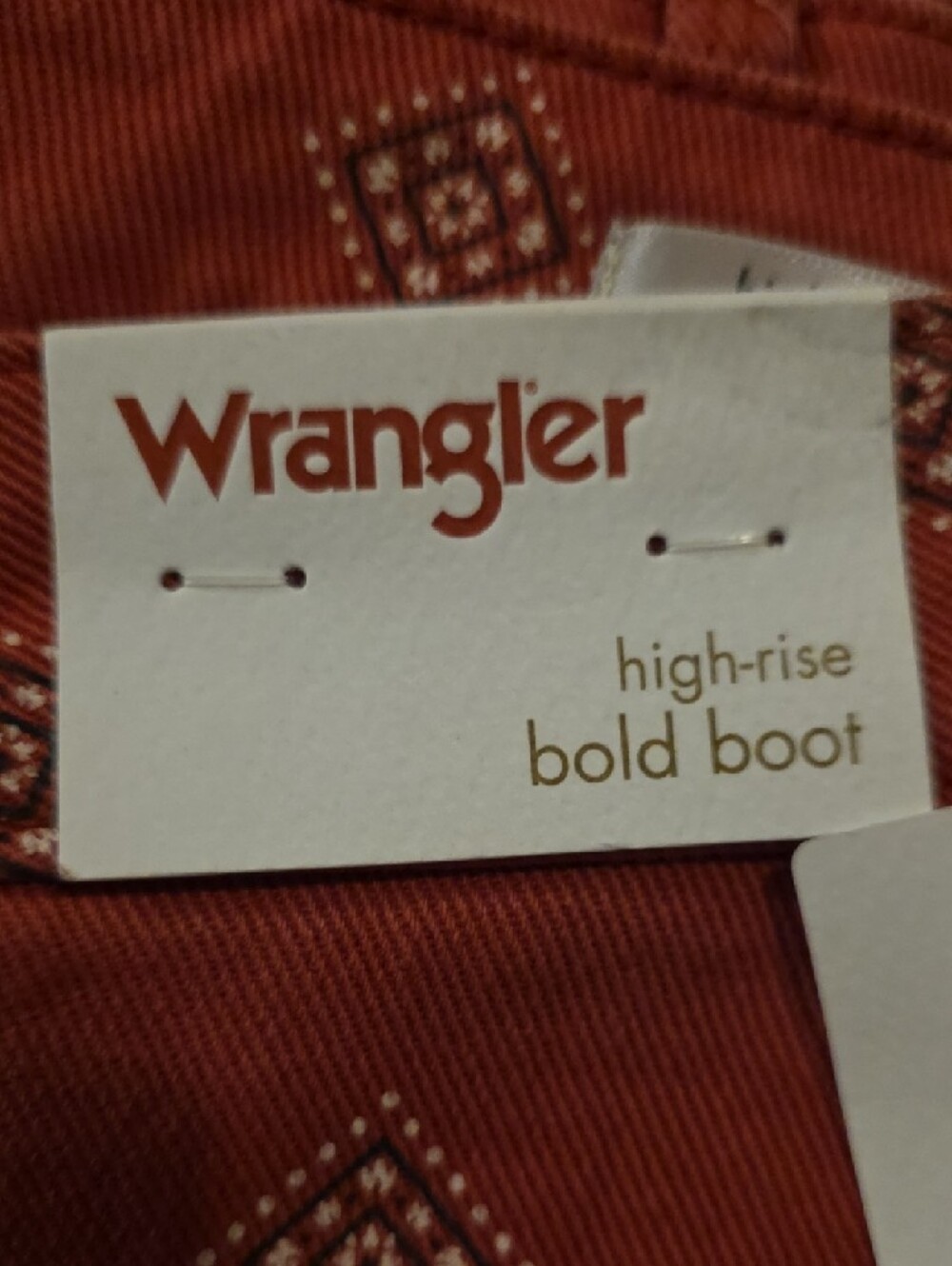 Wrangler Rust-Red High Rise Bold Boot Cut - Picture 9 of 12